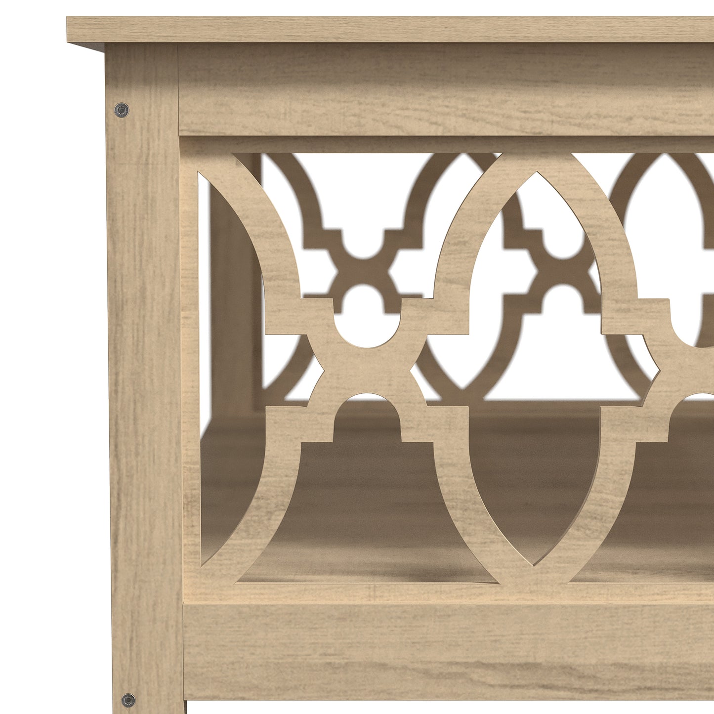 Galano Square Coffee Table with Open Cubby Storage 34.8" W × 34.9" D × 17.1" H
