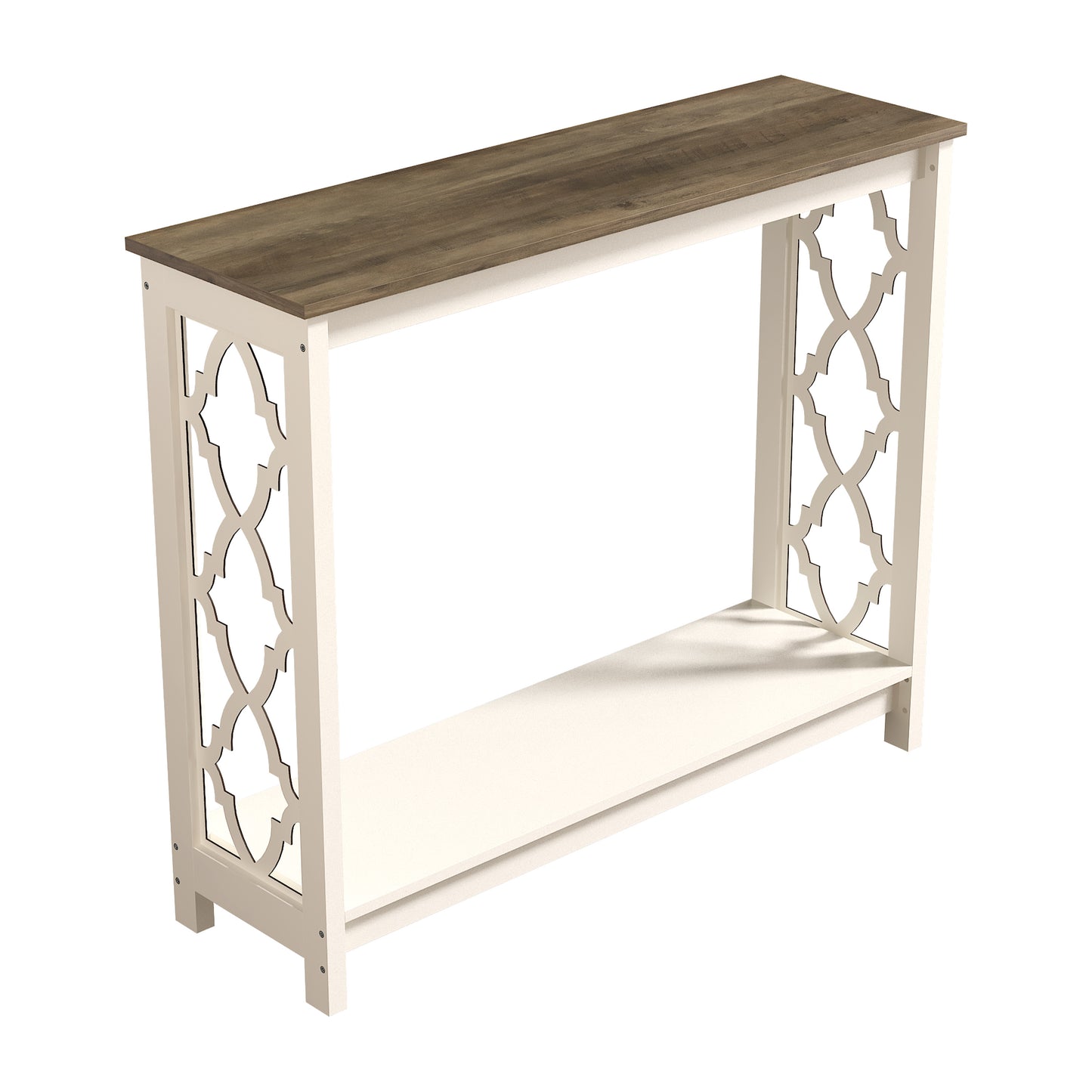Galano Wood Console Table with Lower Shelf 38.1" W x 11.6" D x 31.5" H