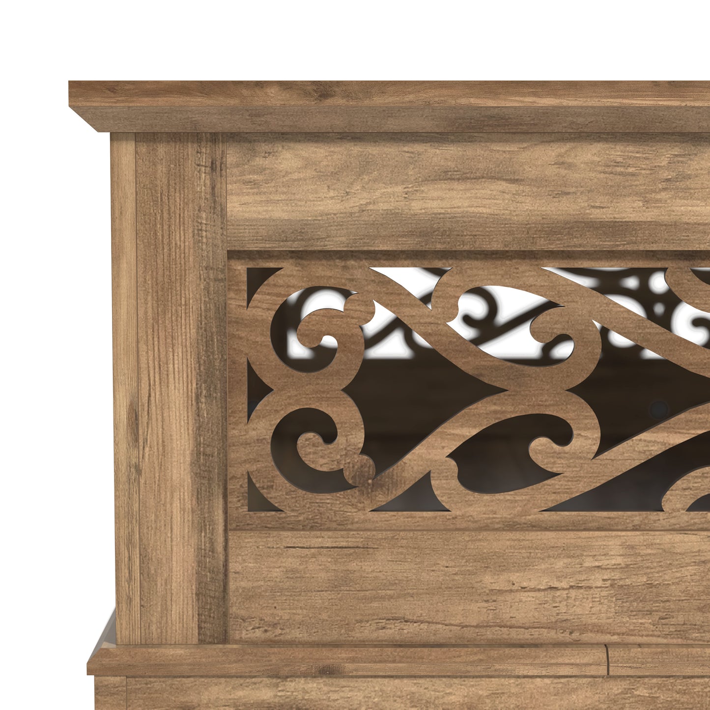 Galano Wood Coffee Table with Storage Shelf 34.8" W x 34.8" D x 16.1" H