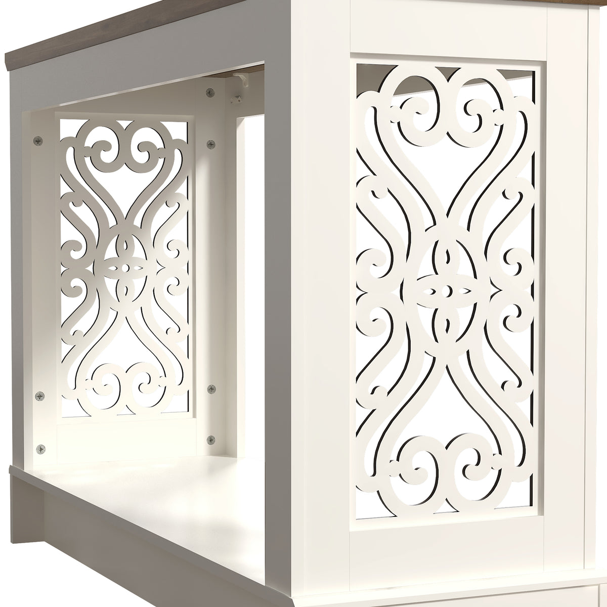 GALANO 42.1" Console Table with Open Storage Shelf, 1-Piece