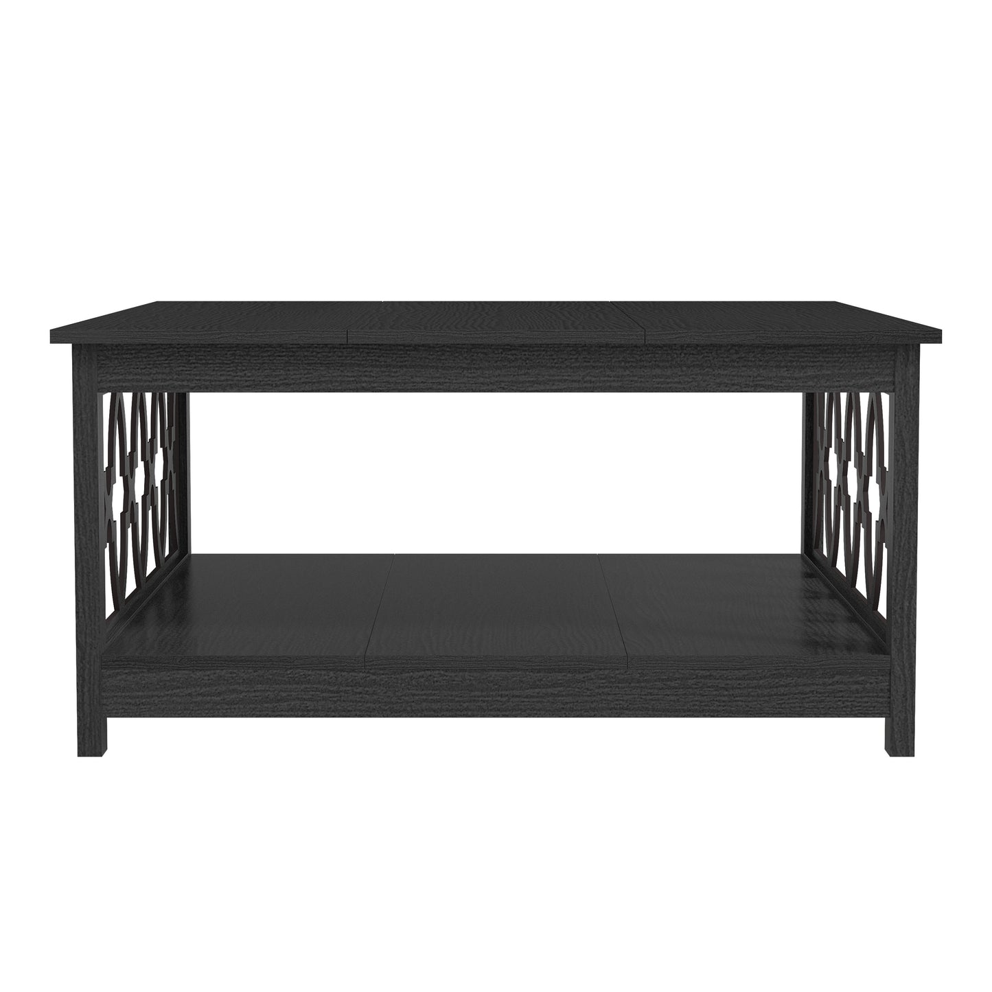 Galano Square Coffee Table with Open Cubby Storage 34.8" W × 34.9" D × 17.1" H