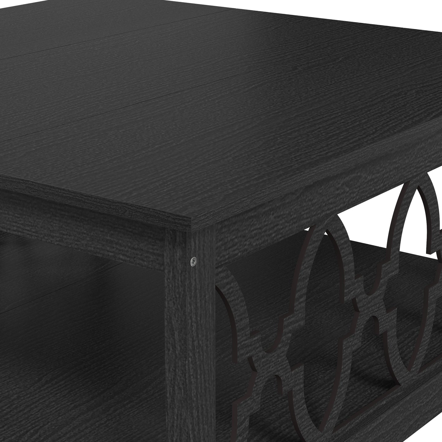 Galano Square Coffee Table with Open Cubby Storage 34.8" W × 34.9" D × 17.1" H