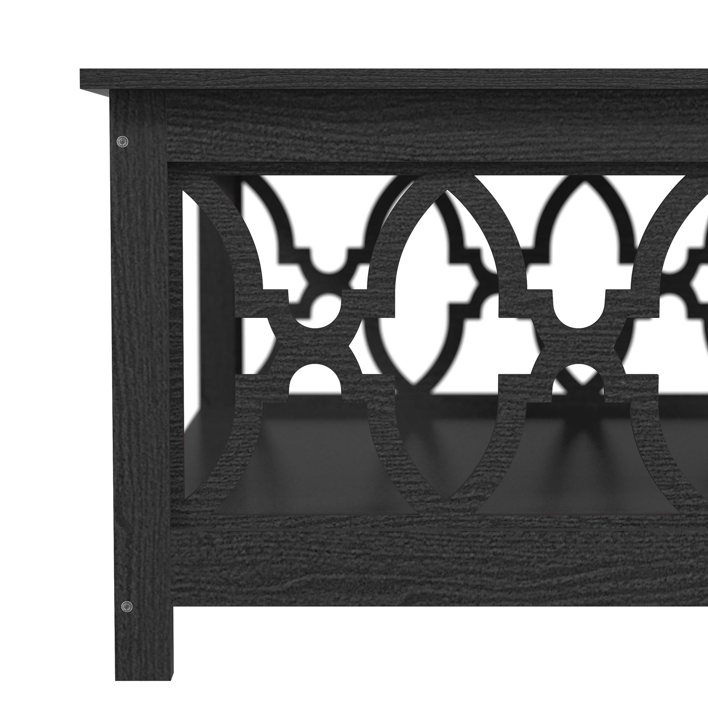 Galano Square Coffee Table with Open Cubby Storage 34.8" W × 34.9" D × 17.1" H