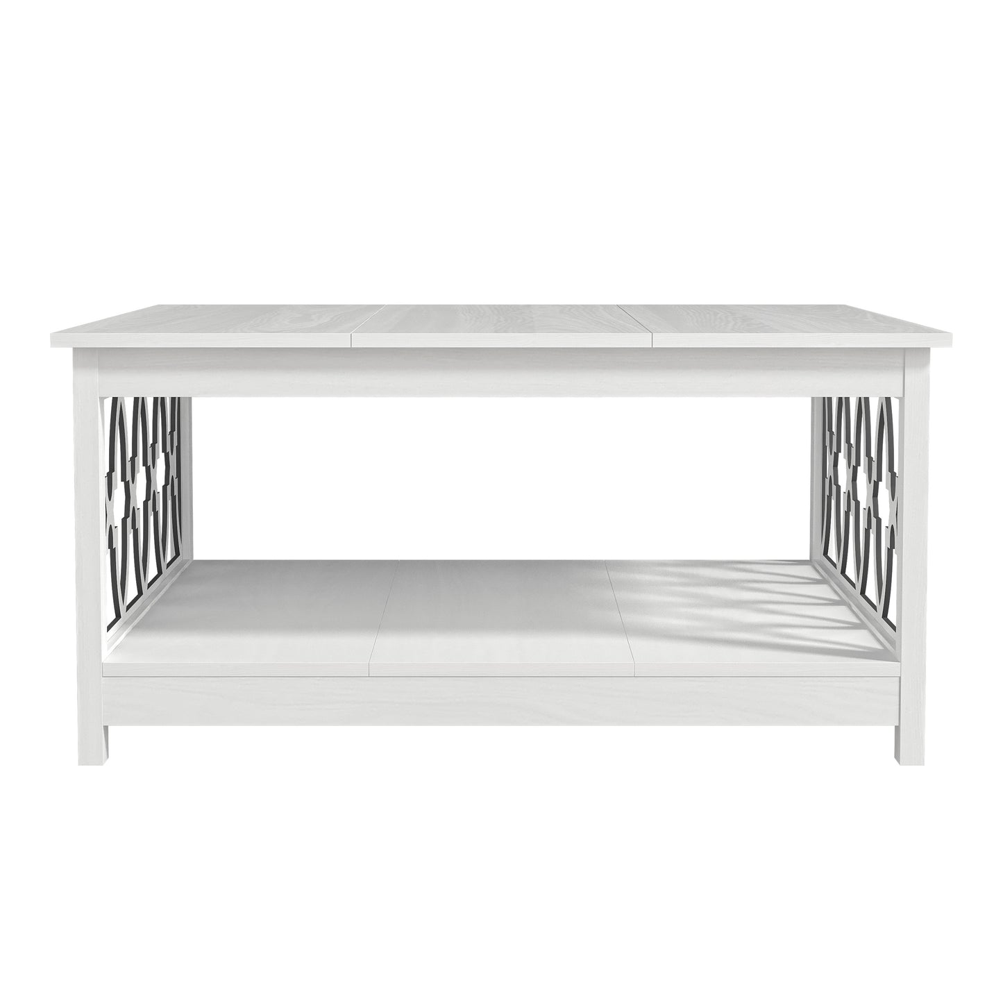 Galano Square Coffee Table with Open Cubby Storage 34.8" W × 34.9" D × 17.1" H
