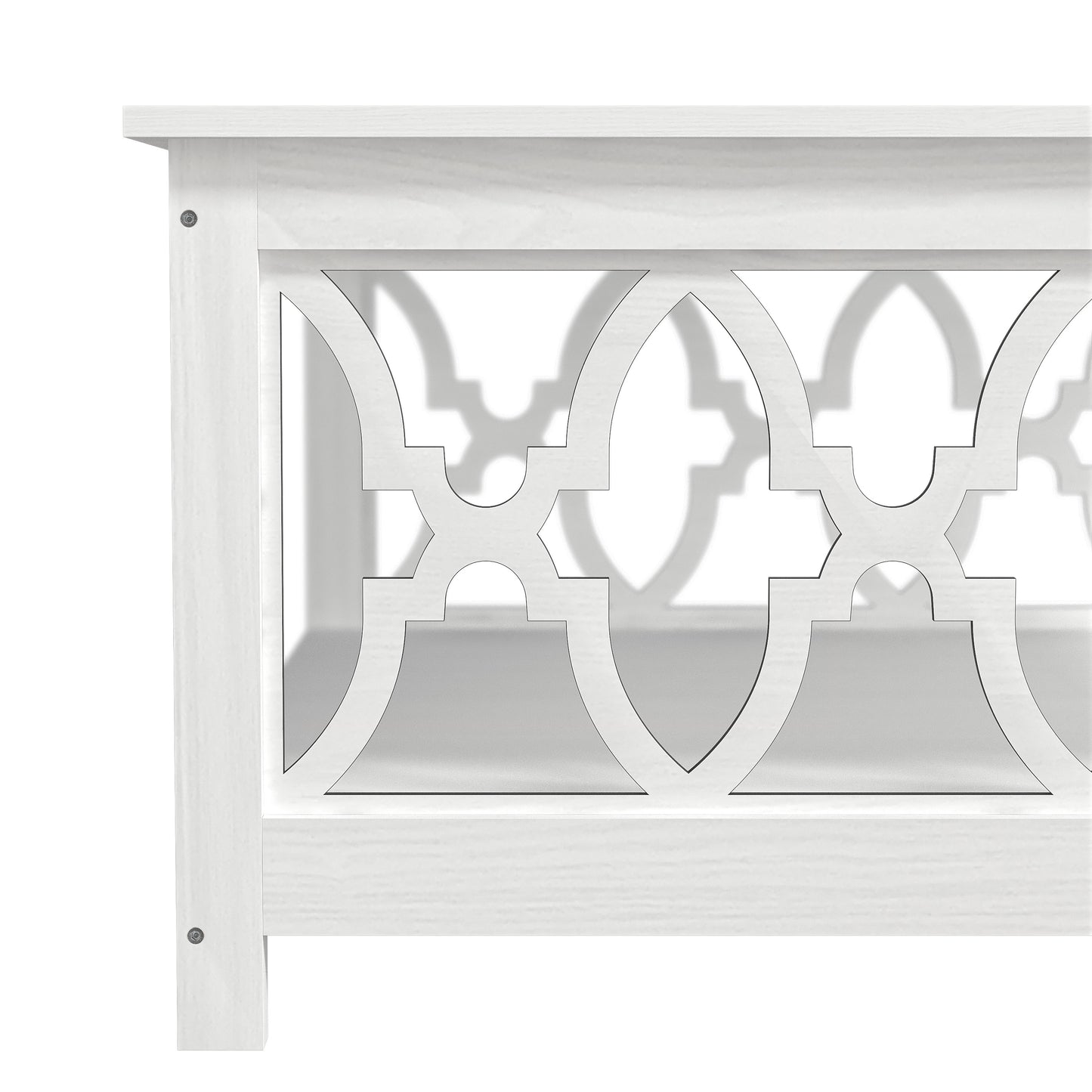 Galano Square Coffee Table with Open Cubby Storage 34.8" W × 34.9" D × 17.1" H