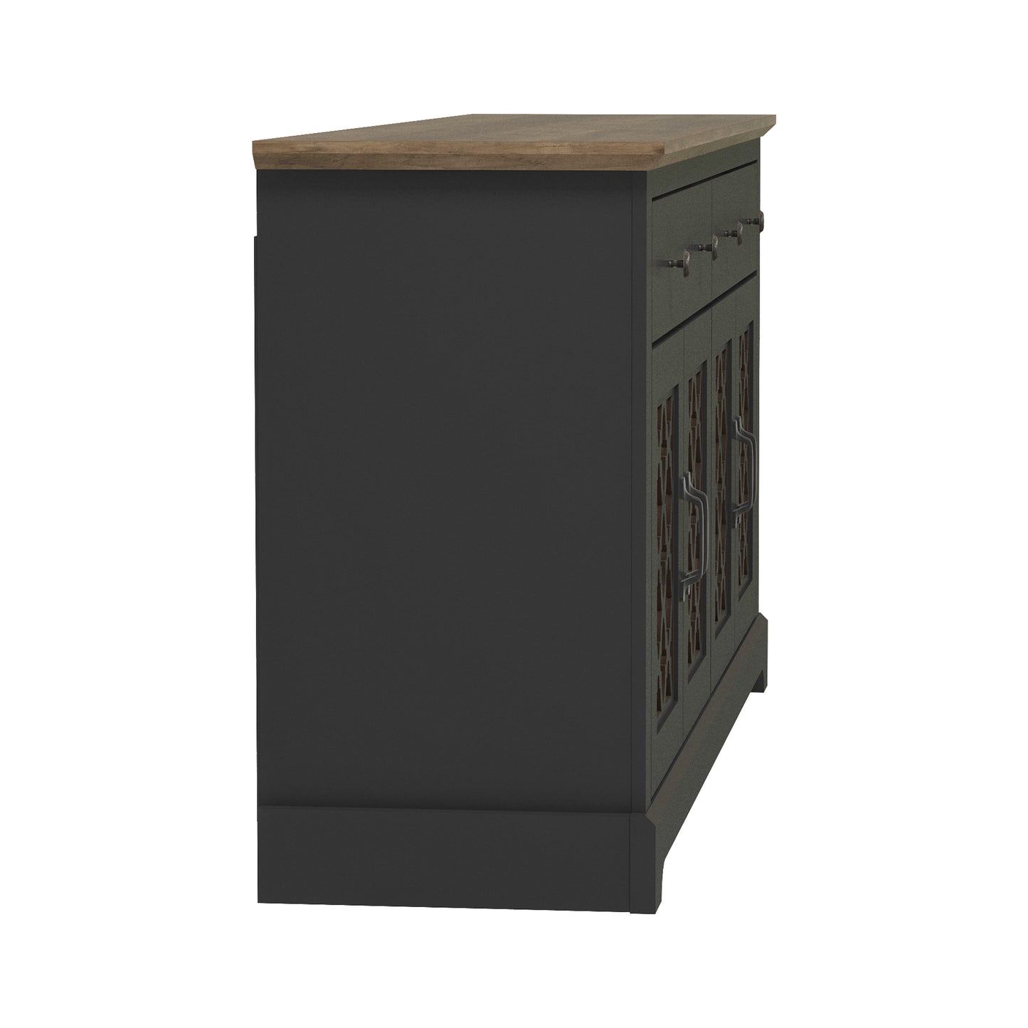 Galano 2-Drawer Sideboard with Mirrored Doors 58.7" W x 15.7" D x 29.2" H