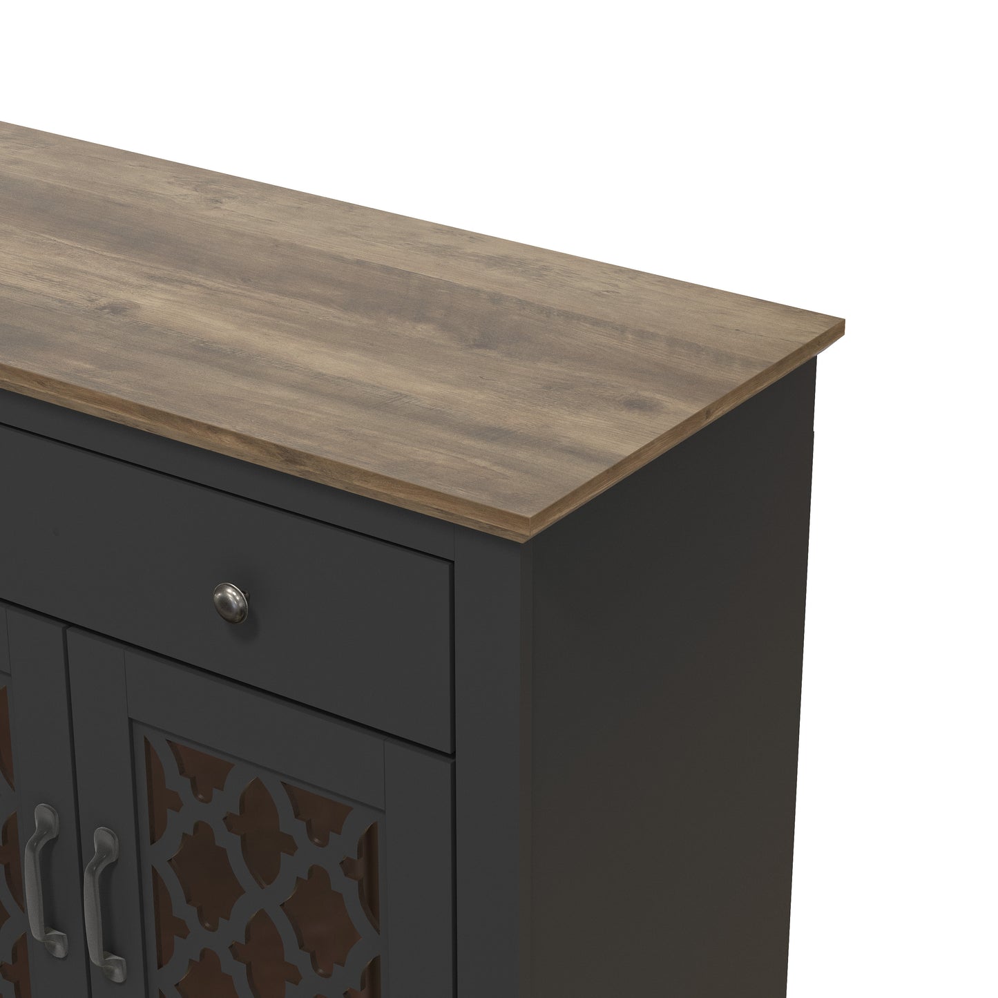 Galano 2-Drawer Sideboard with Mirrored Doors 58.7" W x 15.7" D x 29.2" H