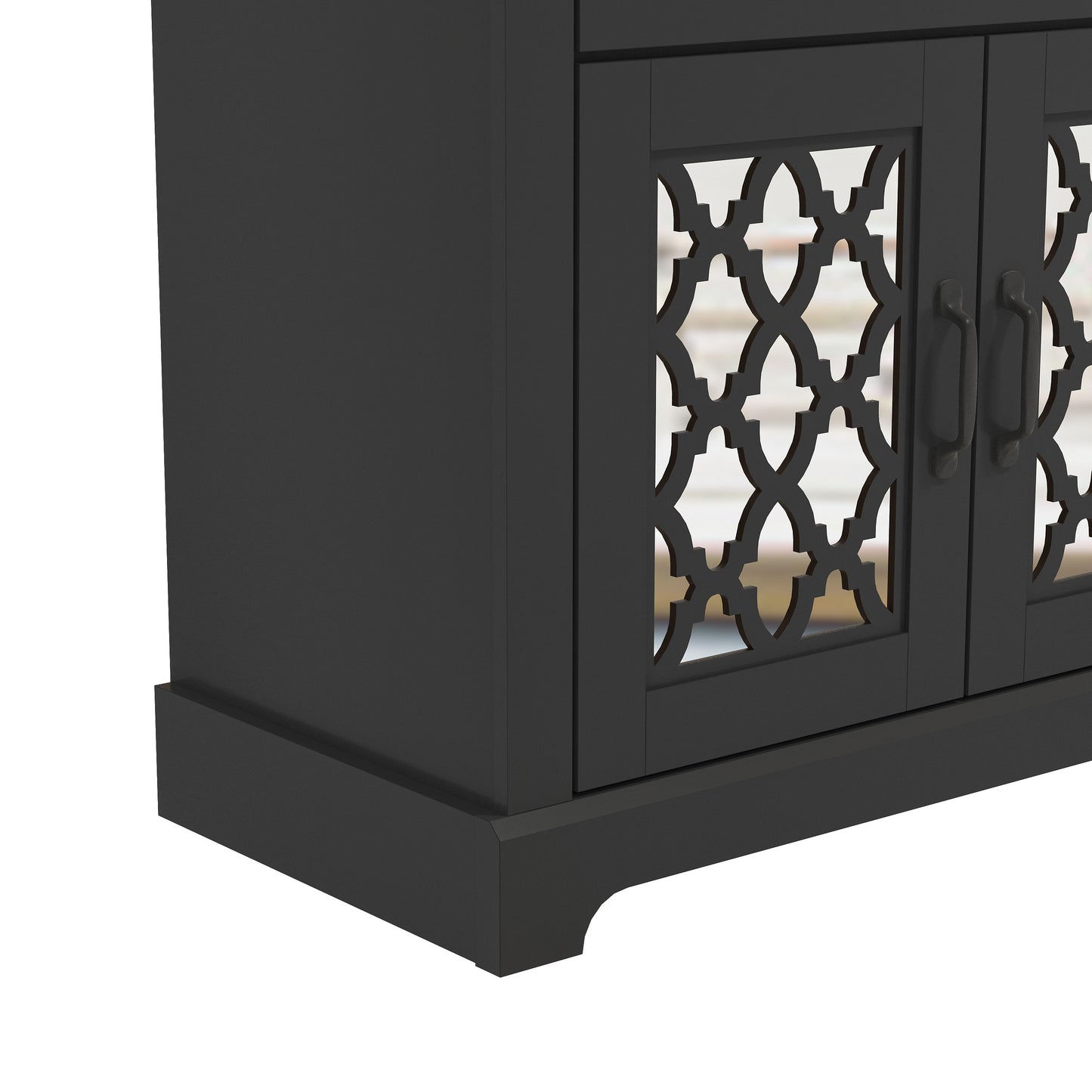 Galano 2-Drawer Sideboard with Mirrored Doors 58.7" W x 15.7" D x 29.2" H