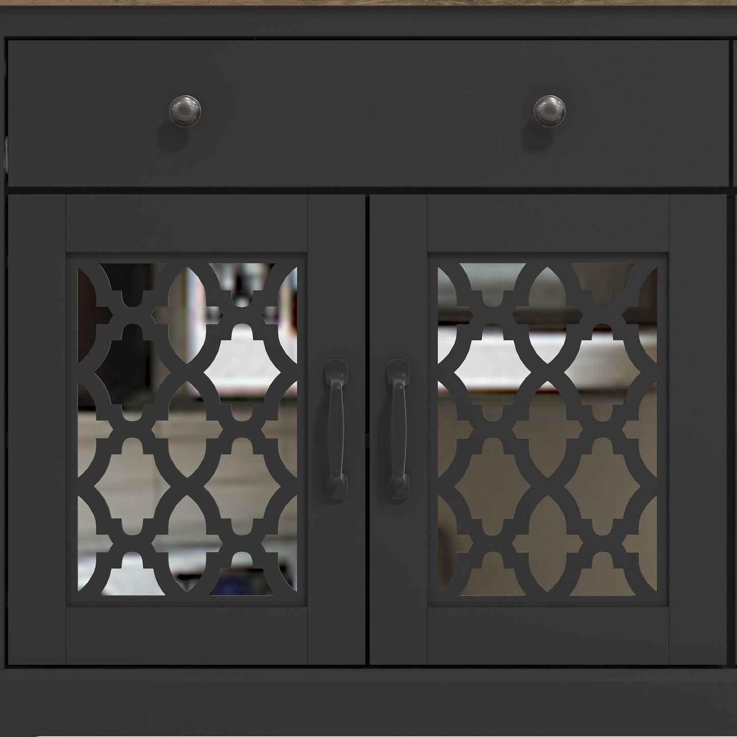 Galano 2-Drawer Sideboard with Mirrored Doors 58.7" W x 15.7" D x 29.2" H