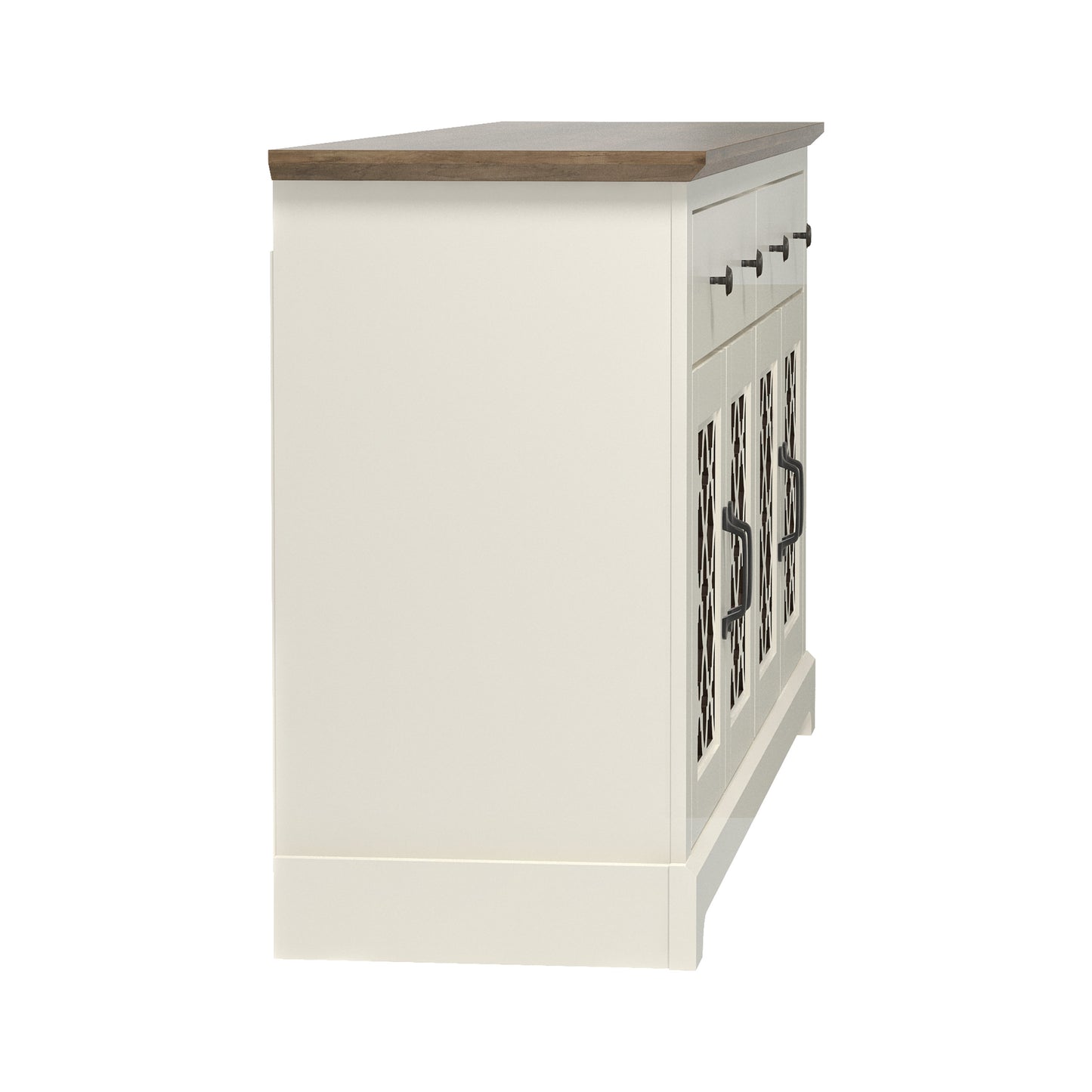 Galano 2-Drawer Sideboard with Mirrored Doors 58.7" W x 15.7" D x 29.2" H