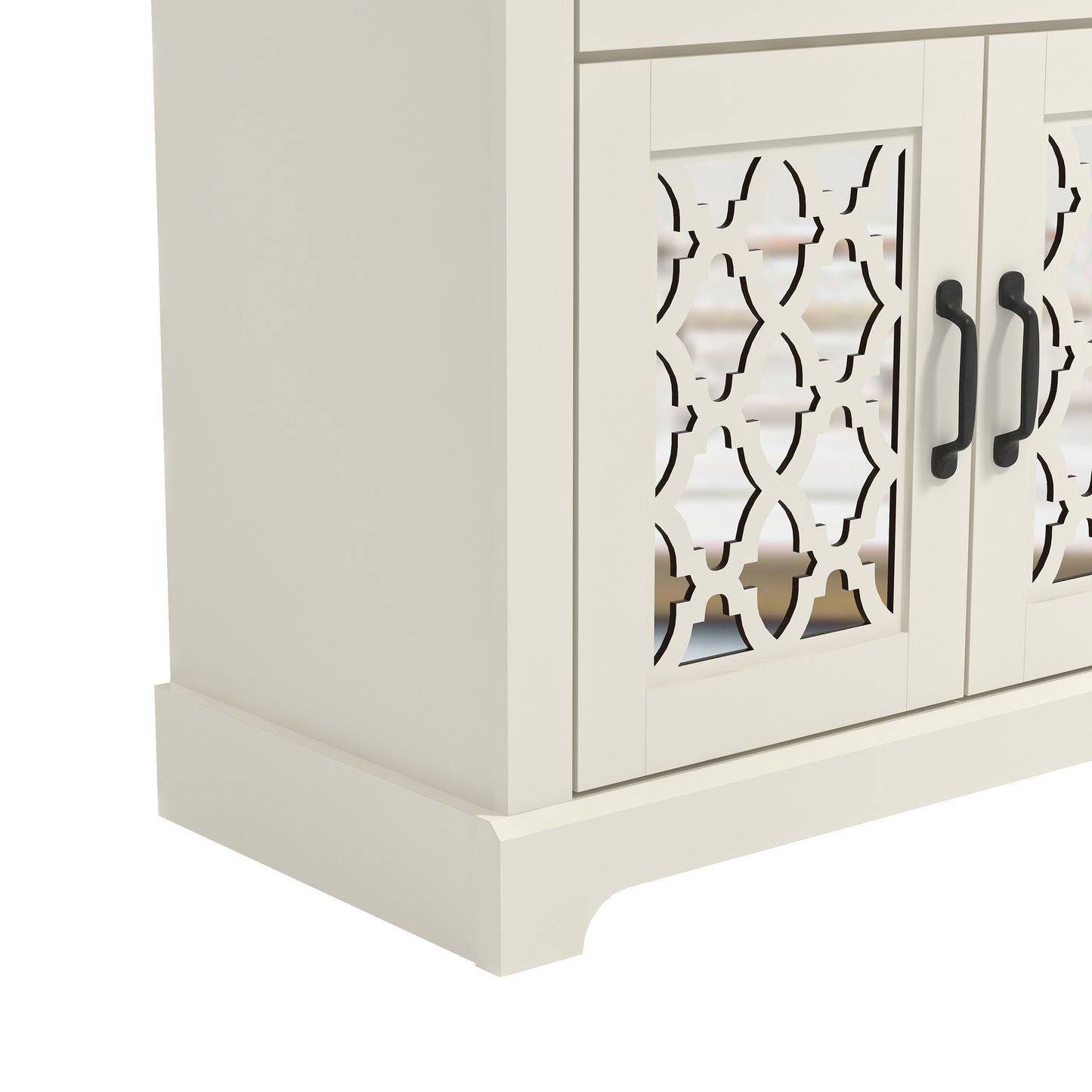 Galano 2-Drawer Sideboard with Mirrored Doors 58.7" W x 15.7" D x 29.2" H