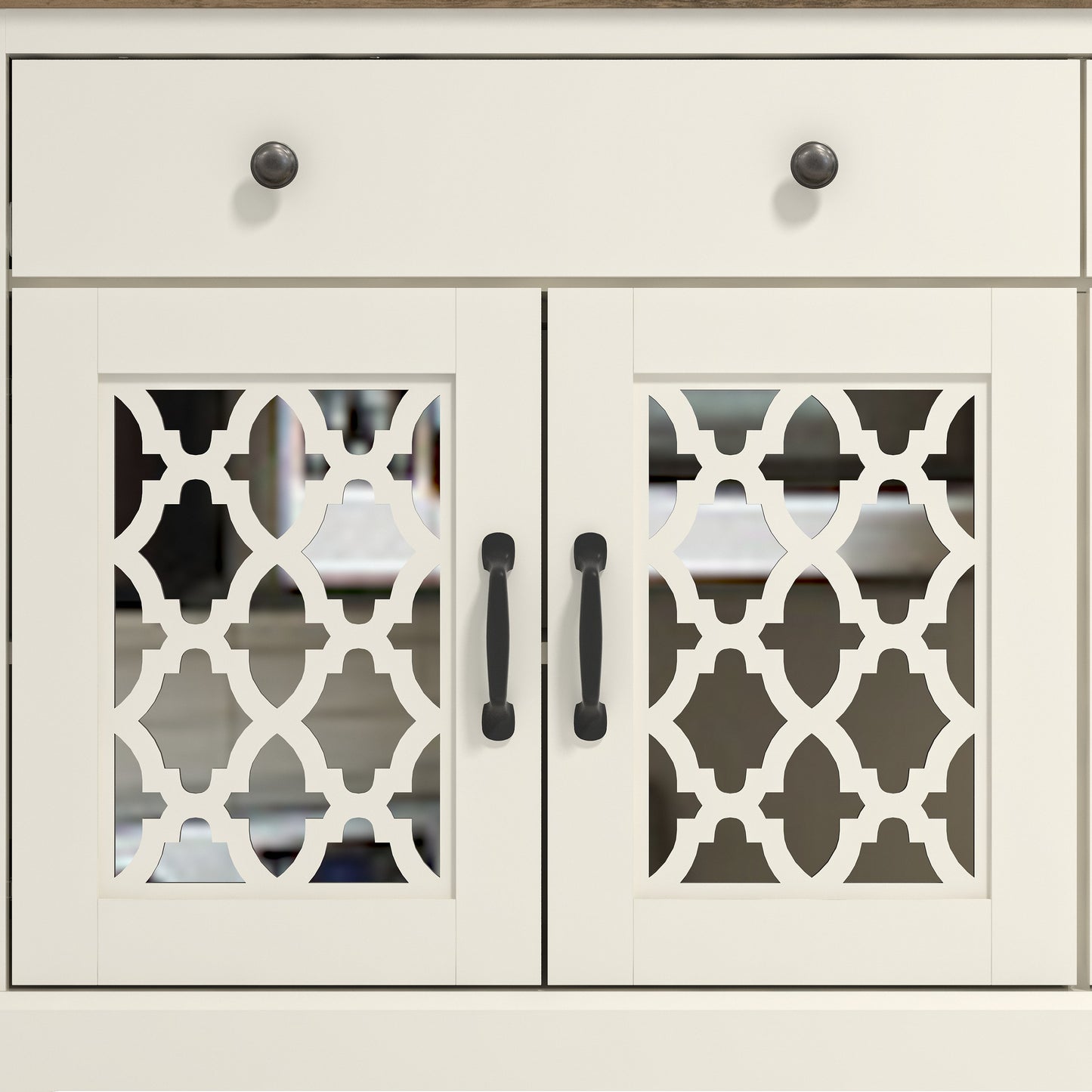 Galano 2-Drawer Sideboard with Mirrored Doors 58.7" W x 15.7" D x 29.2" H
