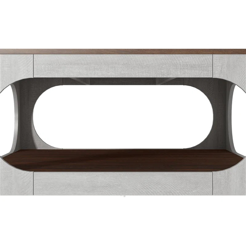 Galano Modern Coffee Table with Open Storage Shelf 34.8" W x 34.8" D x 16.1" H