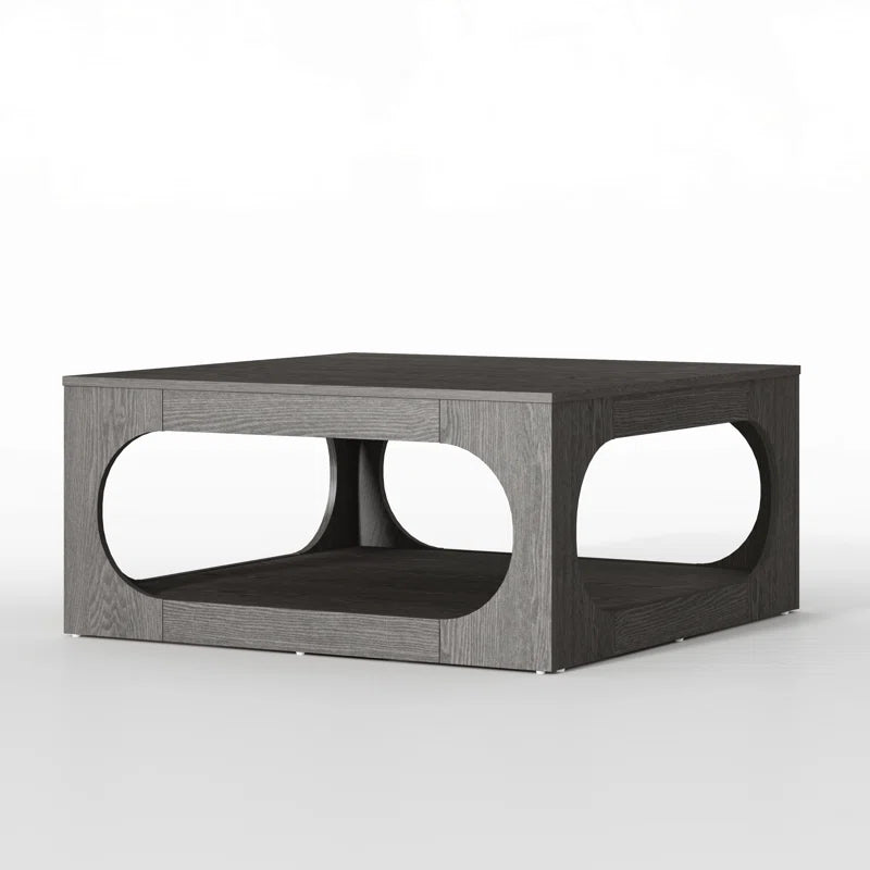 Galano Modern Coffee Table with Open Storage Shelf 34.8" W x 34.8" D x 16.1" H