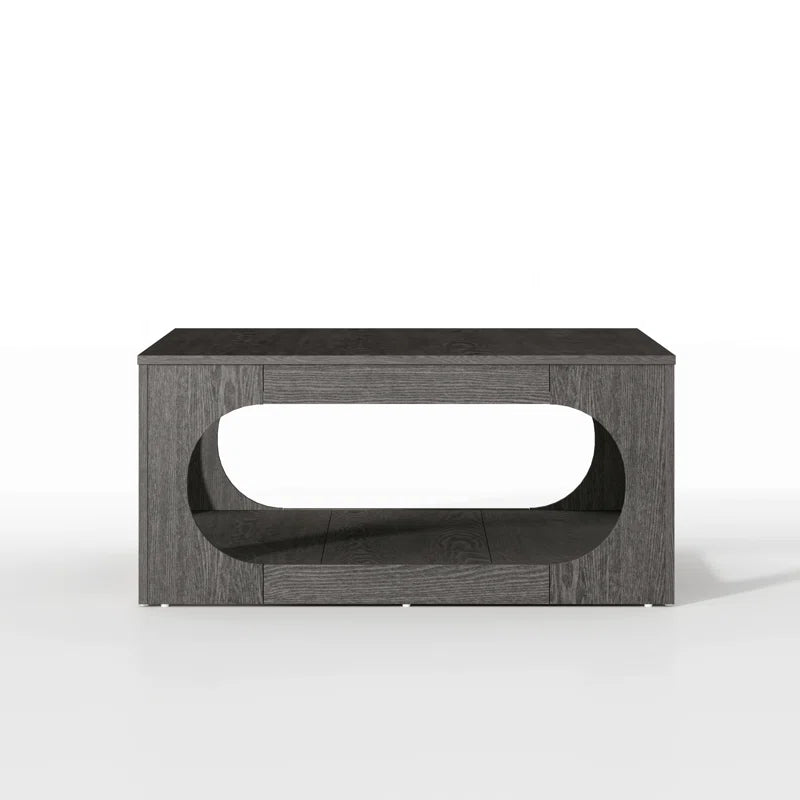 Galano Modern Coffee Table with Open Storage Shelf 34.8" W x 34.8" D x 16.1" H