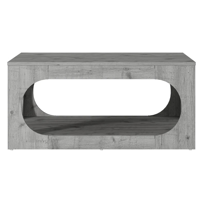 Galano Modern Coffee Table with Open Storage Shelf 34.8" W x 34.8" D x 16.1" H