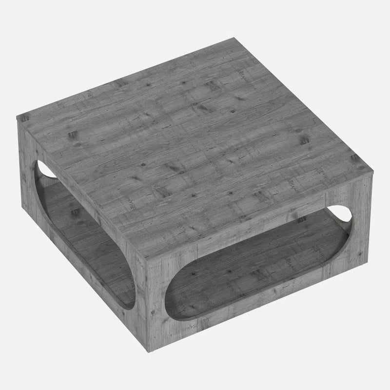 Galano Modern Coffee Table with Open Storage Shelf 34.8" W x 34.8" D x 16.1" H
