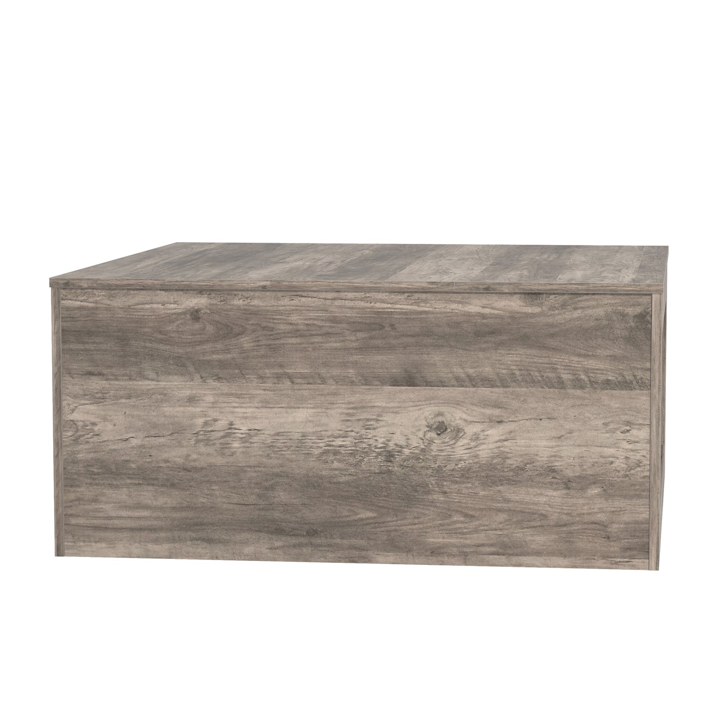 Galano Square Coffee Table with Curved Cut-Out Storage Shelf 34.8" W x 34.8" D x 16.1" H