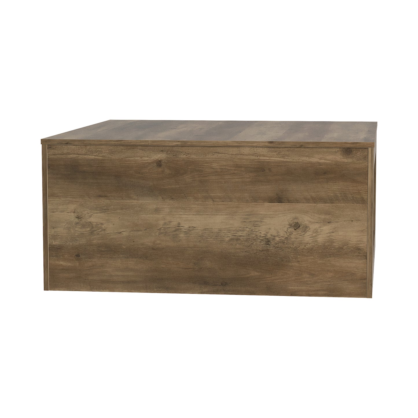 Galano Square Coffee Table with Curved Cut-Out Storage Shelf 34.8" W x 34.8" D x 16.1" H