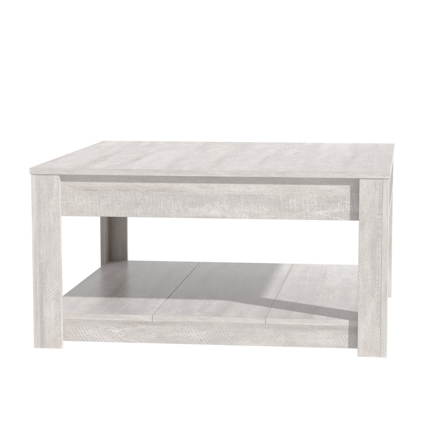 Galano Square Coffee Table with Cutout Drawer Storage 31.5" W × 31.5" D × 16.3" H
