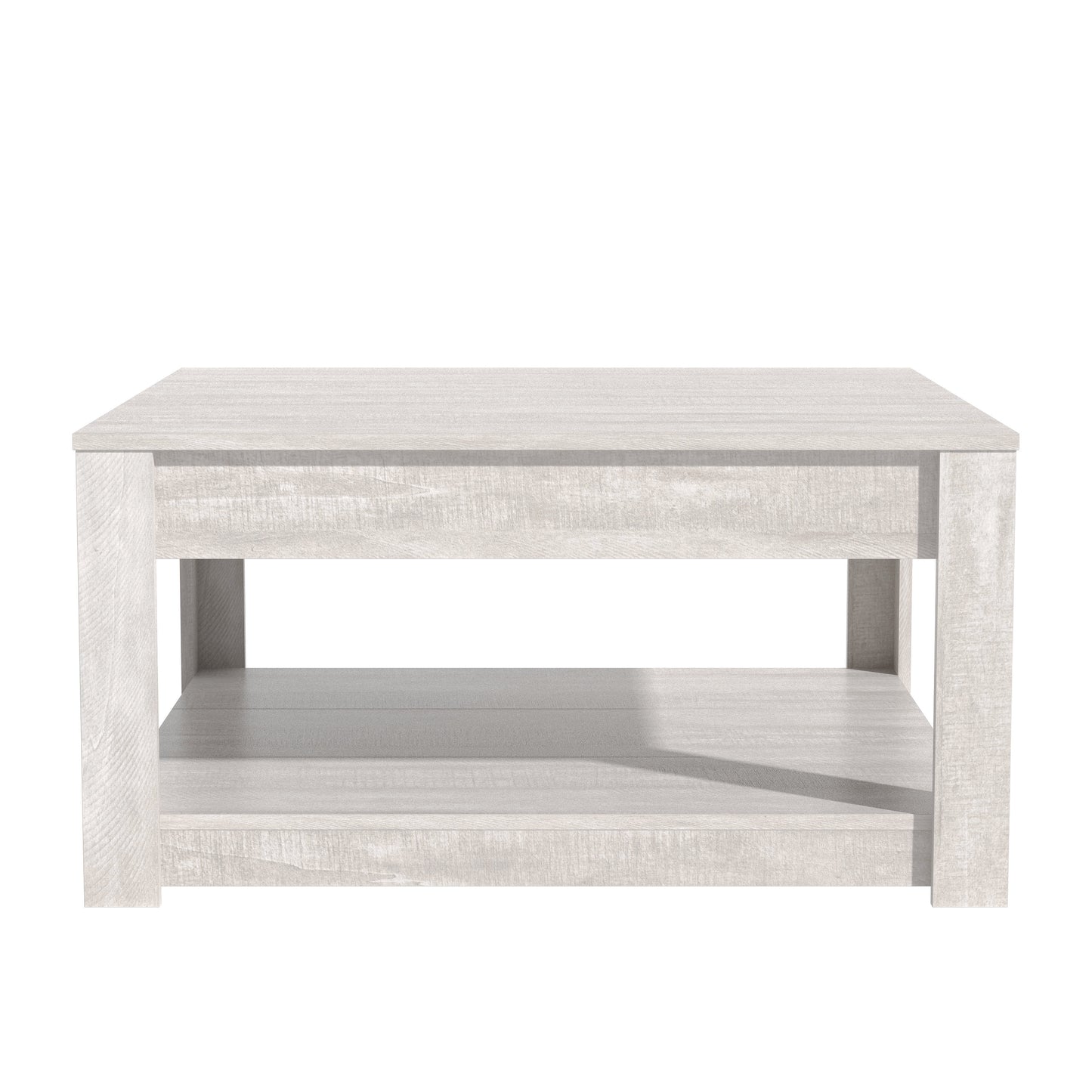 Galano Square Coffee Table with Cutout Drawer Storage 31.5" W × 31.5" D × 16.3" H