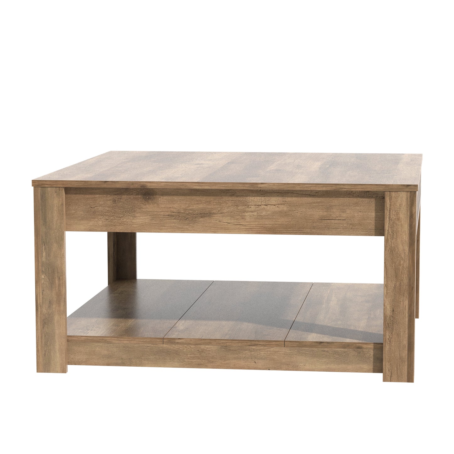 Galano Square Coffee Table with Cutout Drawer Storage 31.5" W × 31.5" D × 16.3" H