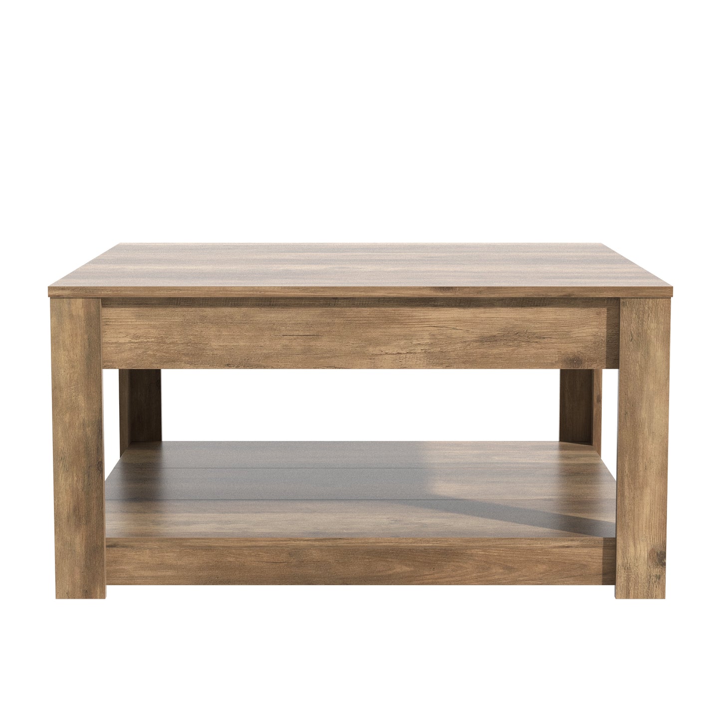 Galano Square Coffee Table with Cutout Drawer Storage 31.5" W × 31.5" D × 16.3" H