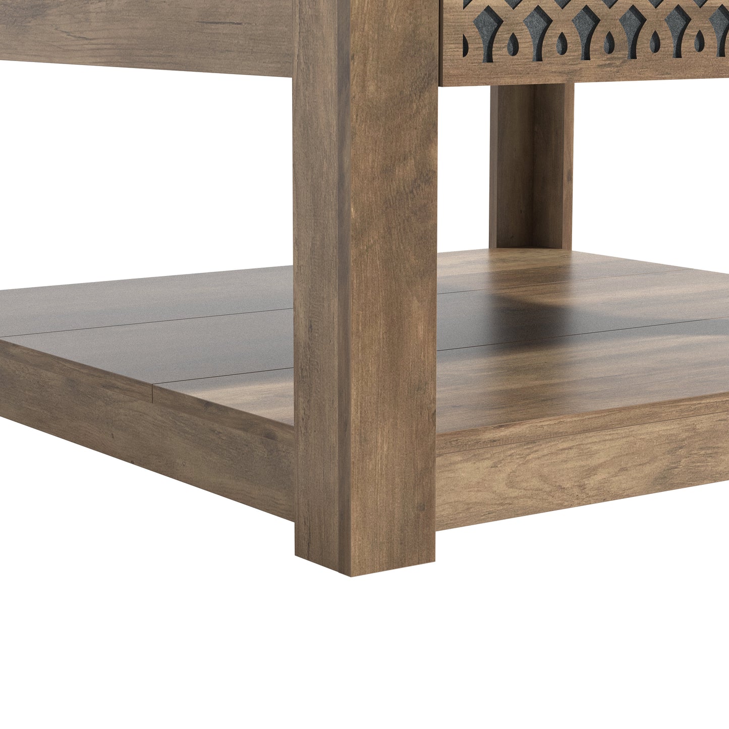 Galano Square Coffee Table with Cutout Drawer Storage 31.5" W × 31.5" D × 16.3" H