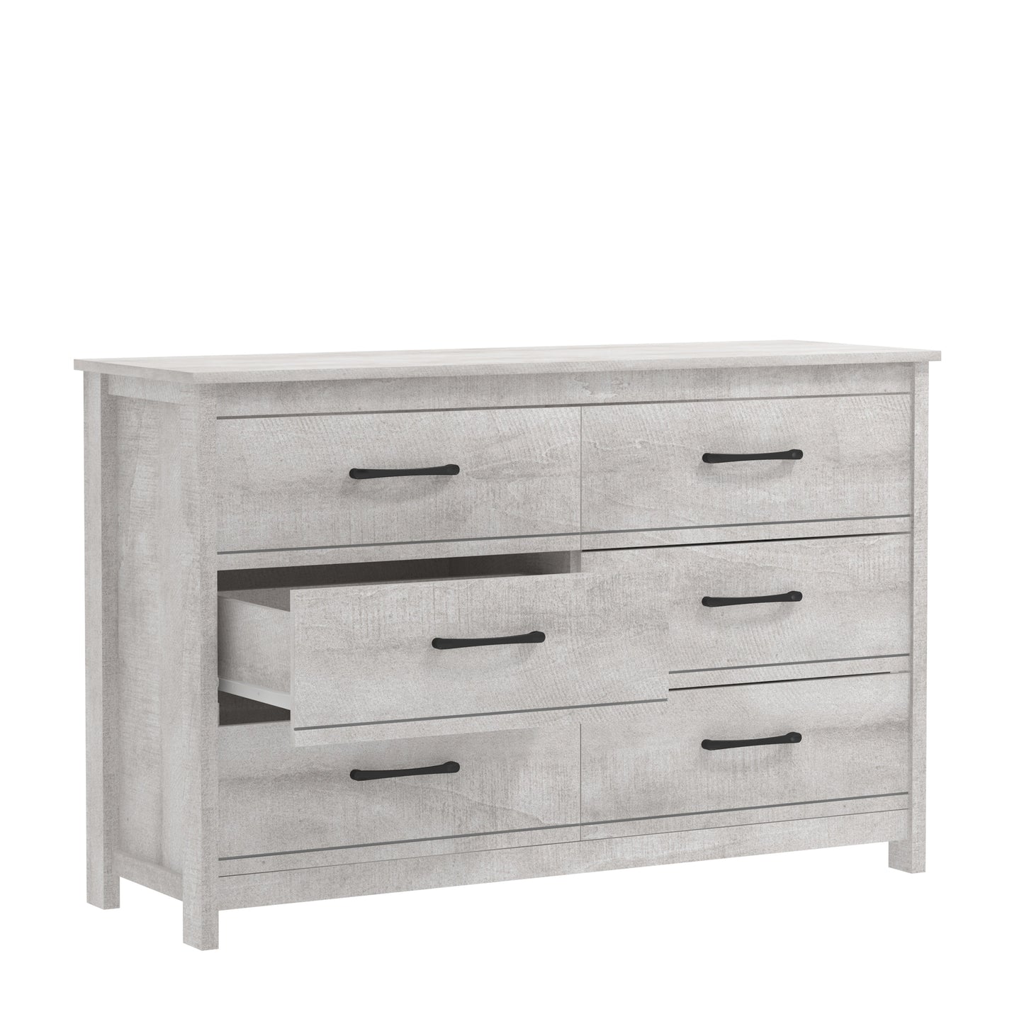 Galano 6-Drawer Dresser with Interlock Safety 47.2" W x 15.7" D x 31.3" H