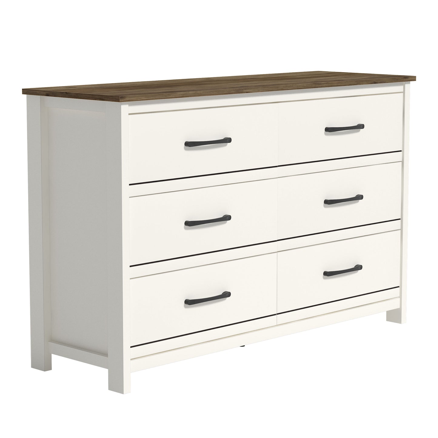 Galano 6-Drawer Dresser with Interlock Safety 47.2" W x 15.7" D x 31.3" H