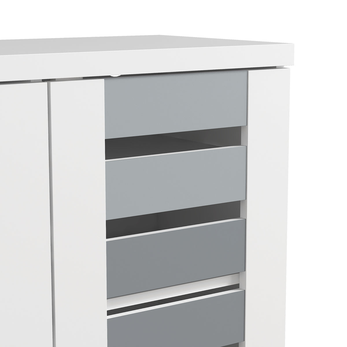 GALANO 16-Pair Shoe Storage Cabinet with 3 Slatted Doors