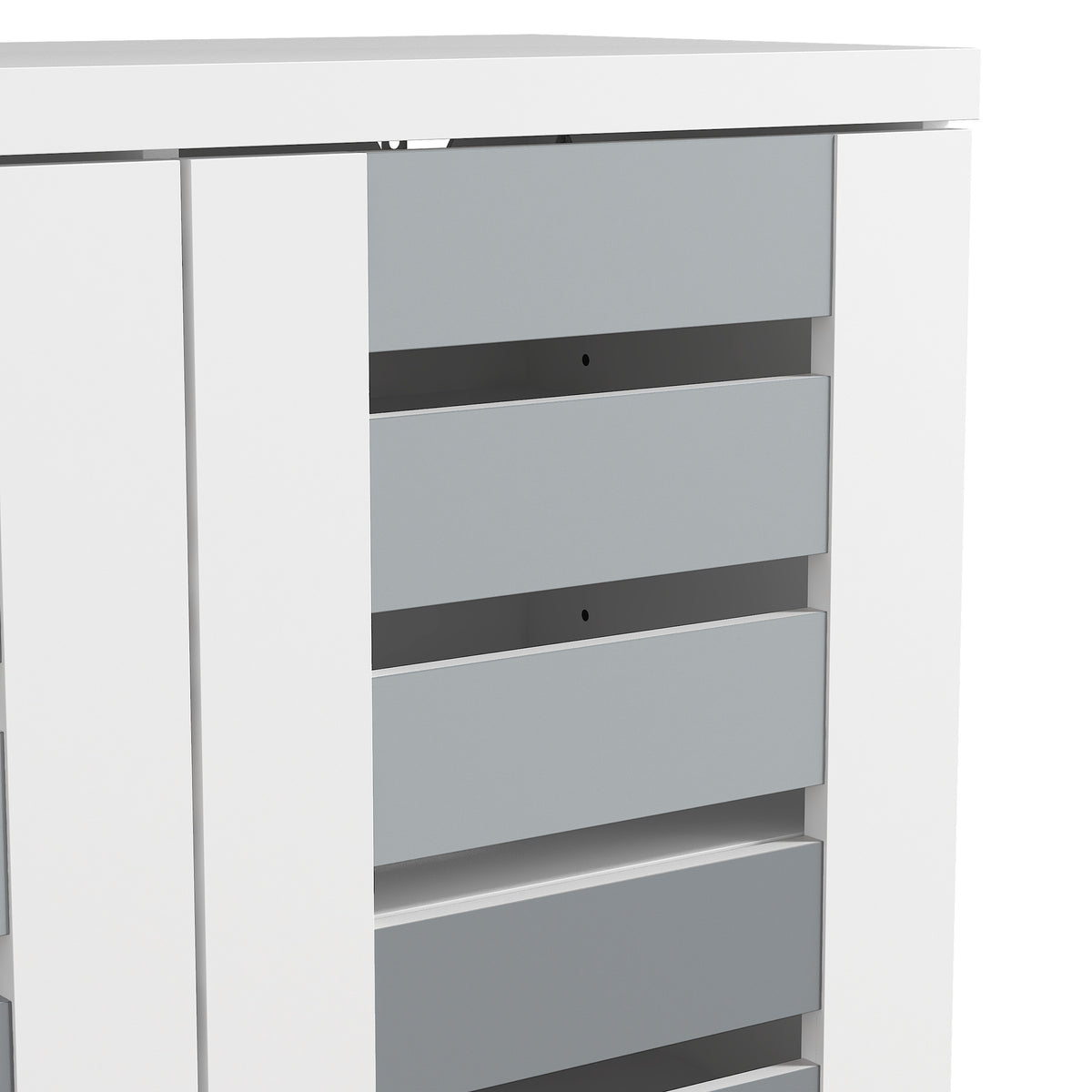GALANO Shoe Storage Cabinet with 3 Slatted Doors, Up to 20 Pairs, 1pc