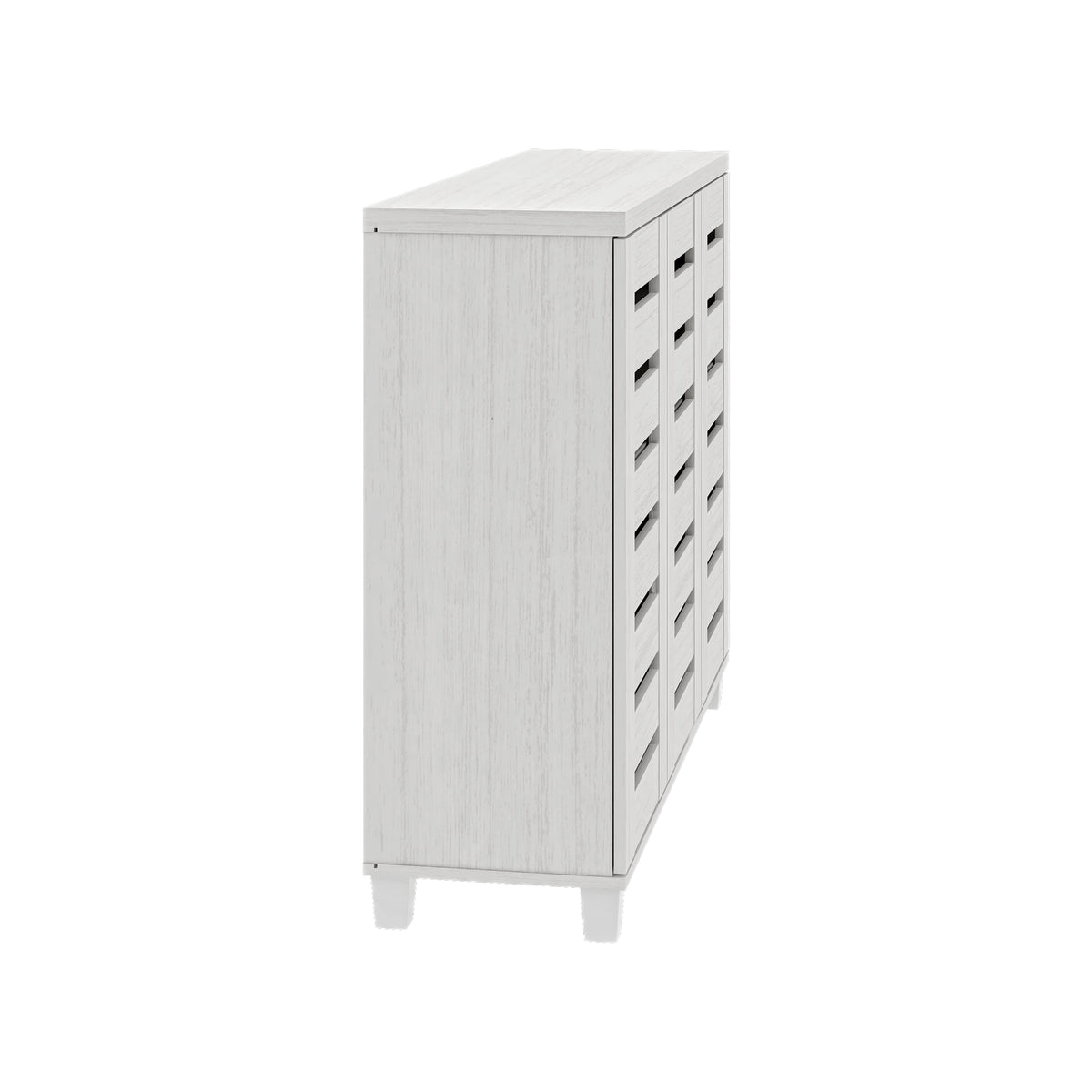 GALANO Shoe Storage Cabinet with 3 Slatted Doors, Up to 20 Pairs, 1pc