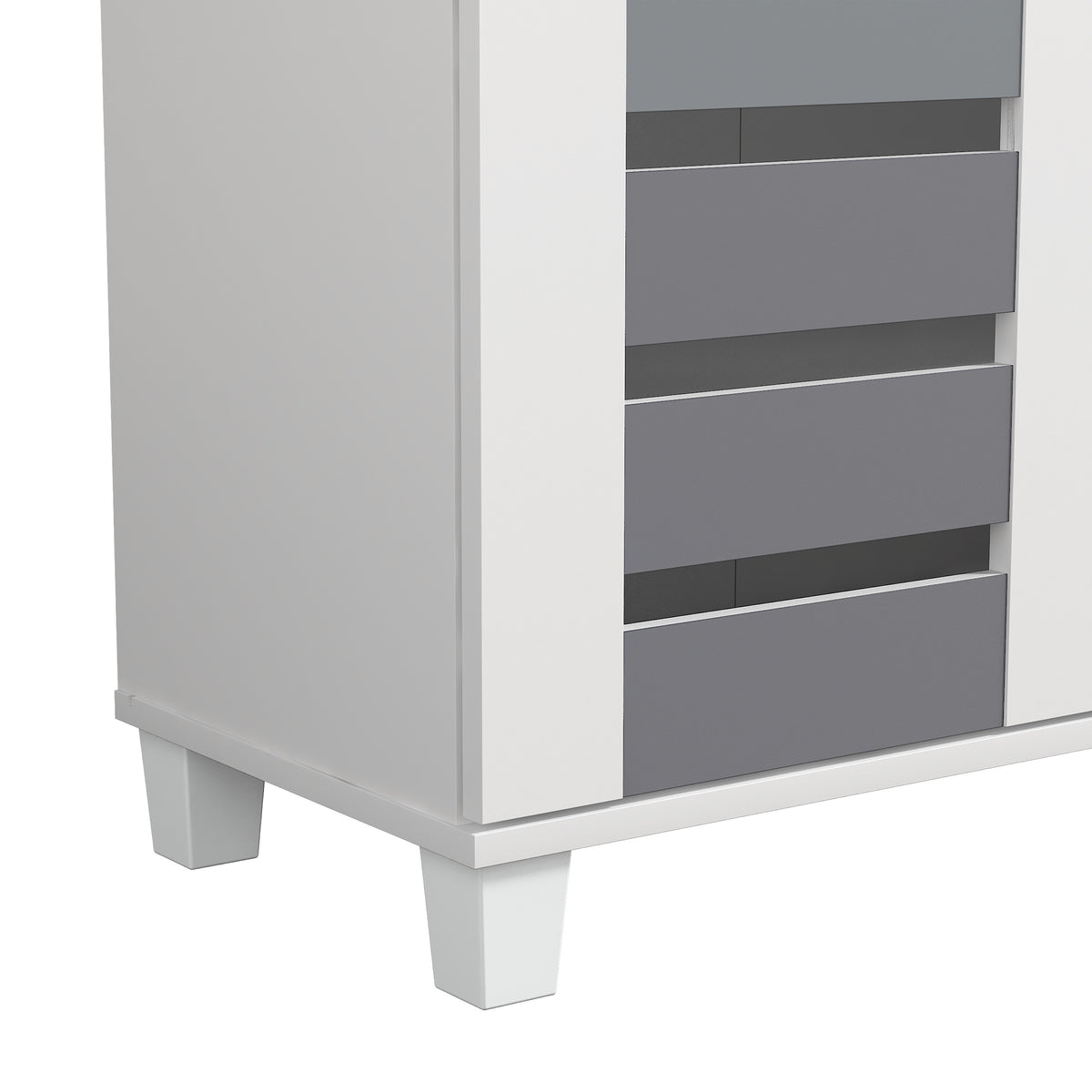GALANO Shoe Storage Cabinet with 3 Slatted Doors, Up to 20 Pairs, 1pc
