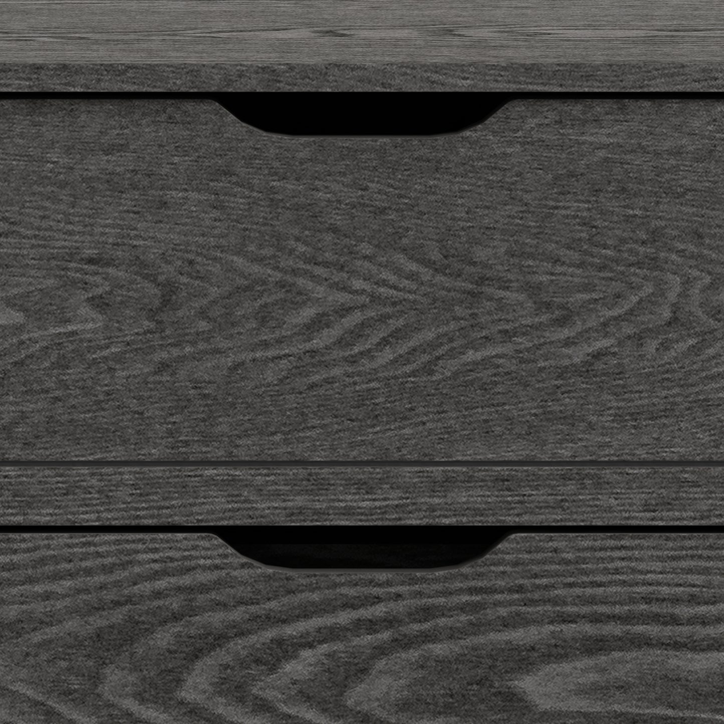 Galano Lilay 6 Drawer Dresser (Interlock) - Dark Grey Oak