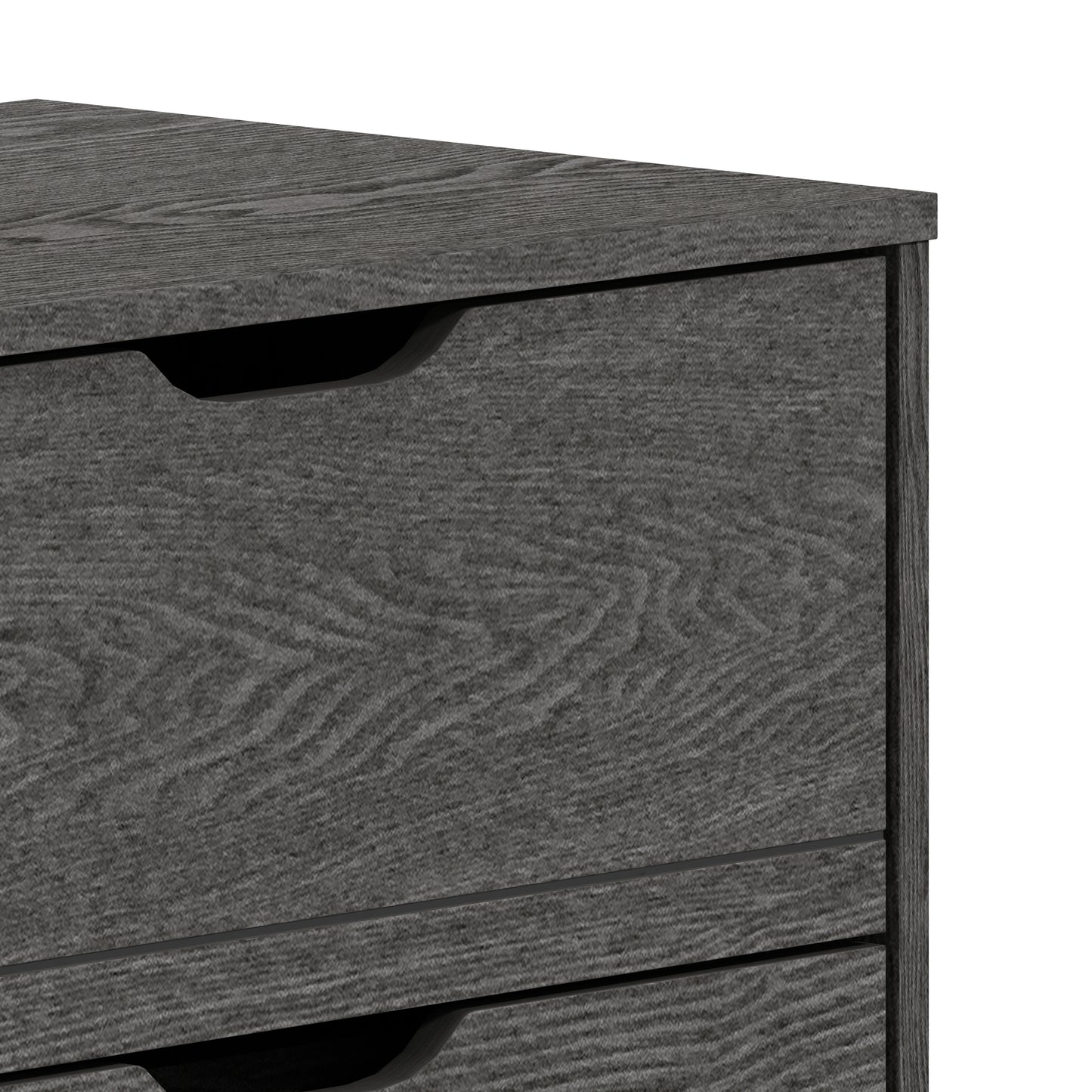 Galano Lilay 6 Drawer Dresser (Interlock) - Dark Grey Oak