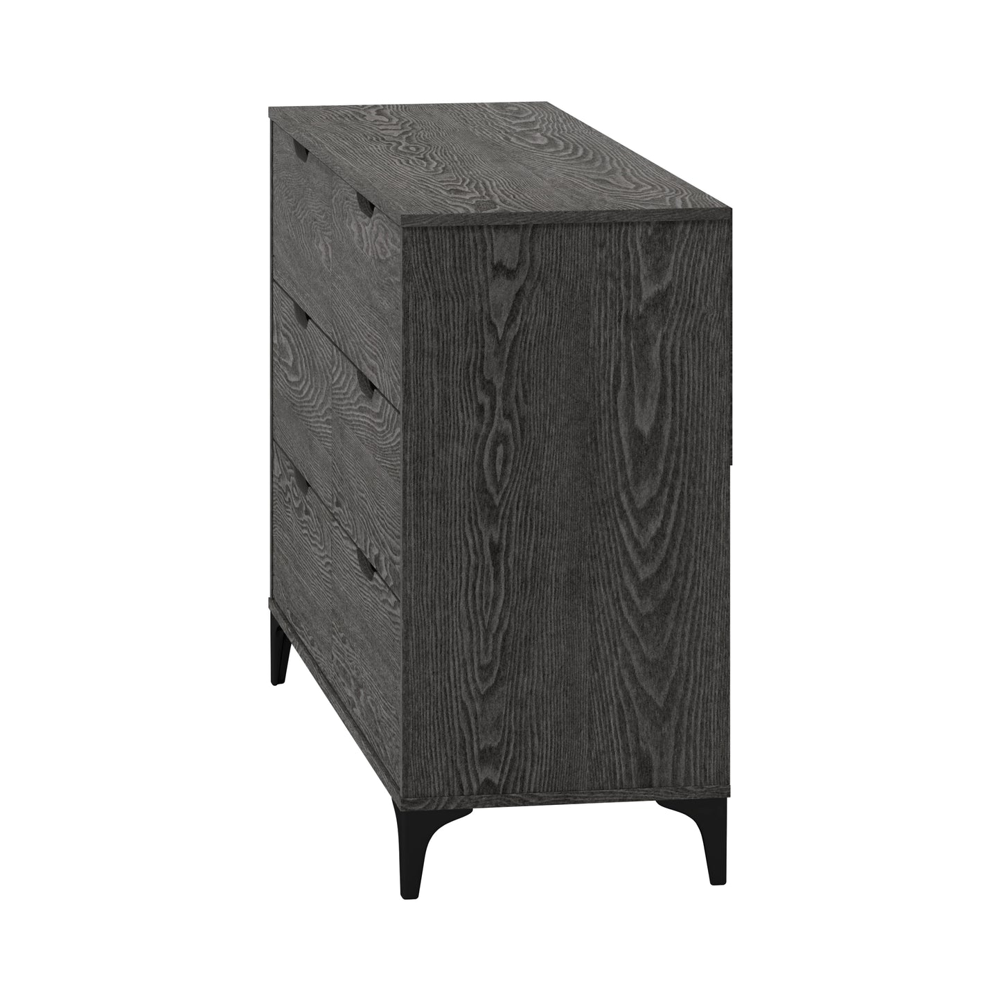 Galano Lilay 6 Drawer Dresser (Interlock) - Dark Grey Oak