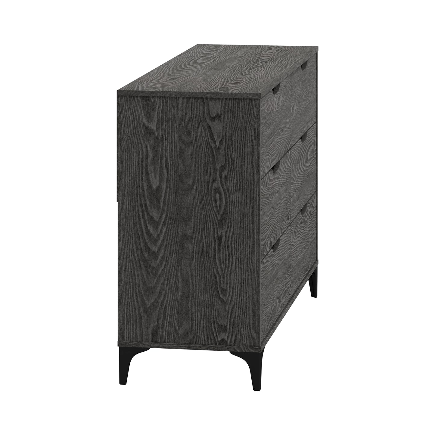 Galano Lilay 6 Drawer Dresser (Interlock) - Dark Grey Oak