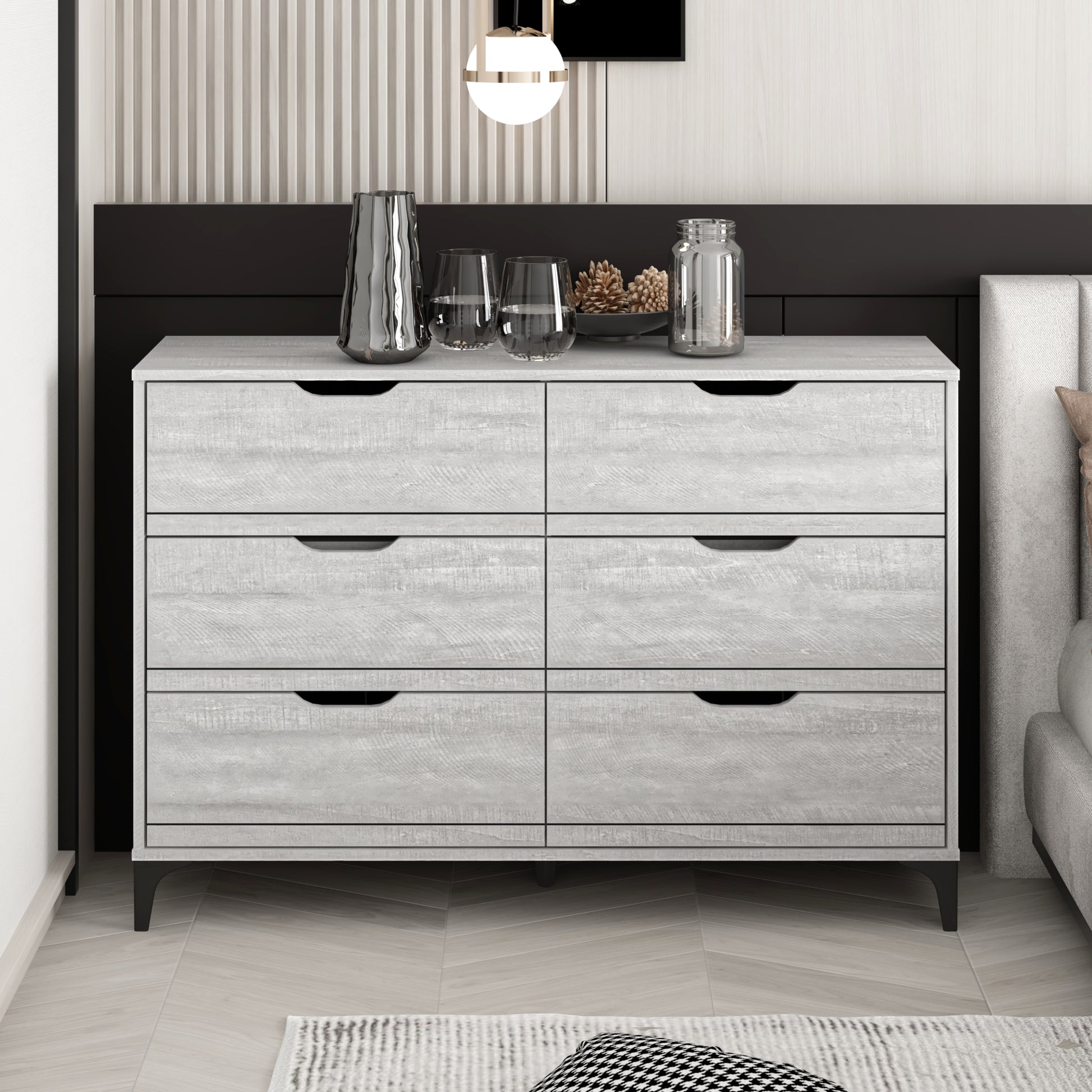dusty grey oak dresser Azienda 6-Drawer Dusty Grey Oak Dresser - Bed Bath & Beyond