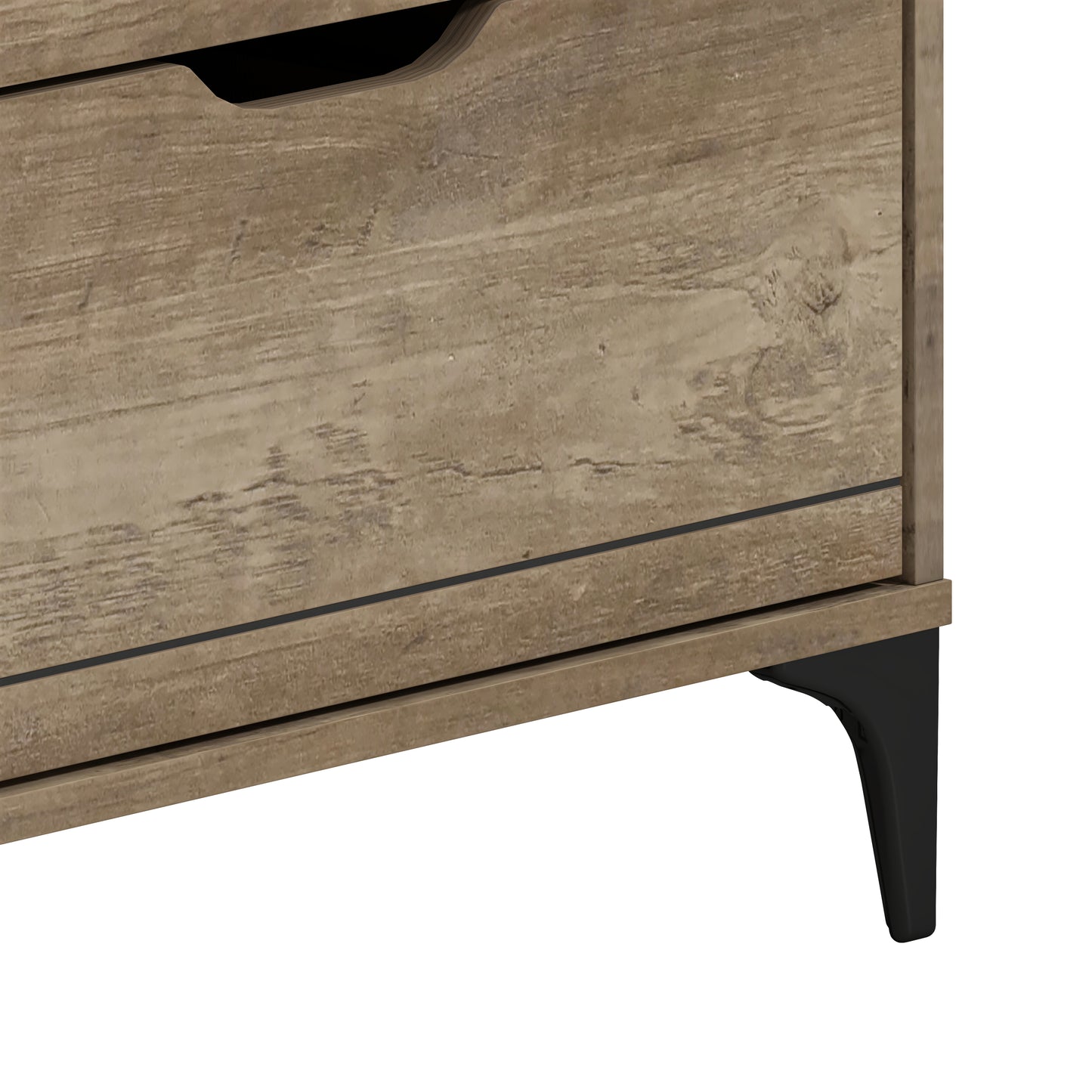 Galano Lilay 6 Drawer Dresser (Interlock) - Knotty Oak