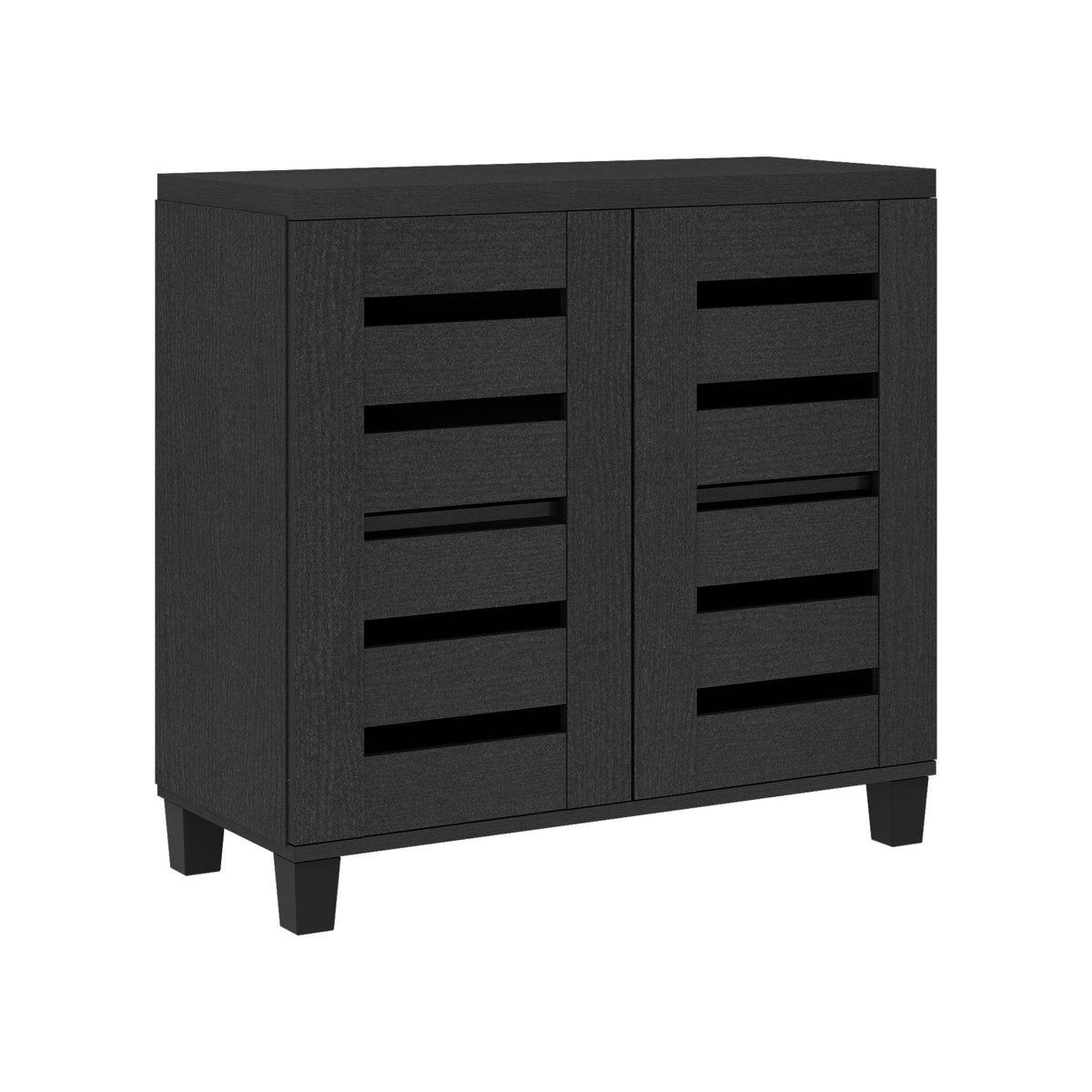 GALANO Shoe Storage Cabinet with Slatted Doors, 12-Pair Capacity