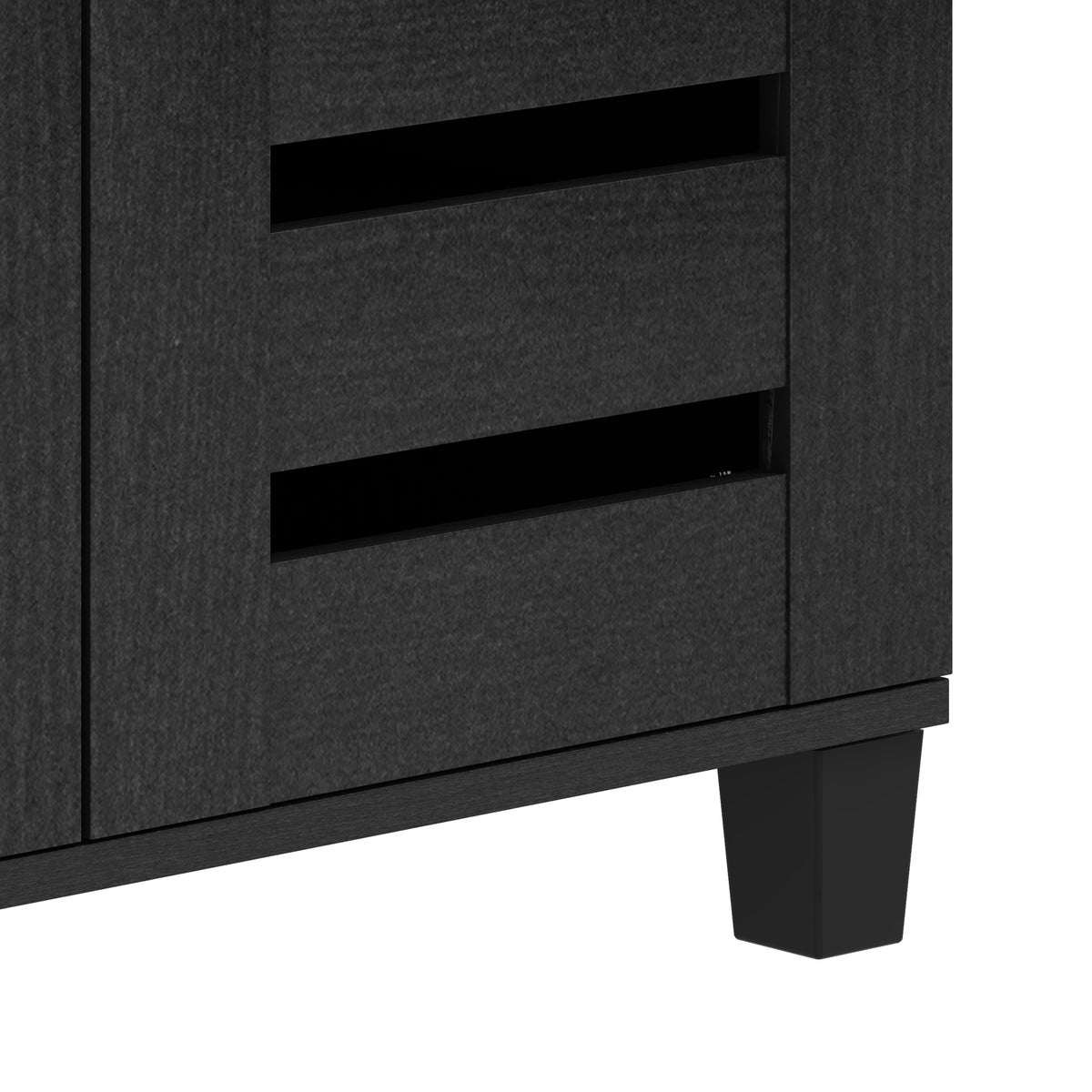 GALANO Shoe Storage Cabinet with Slatted Doors, 12-Pair Capacity