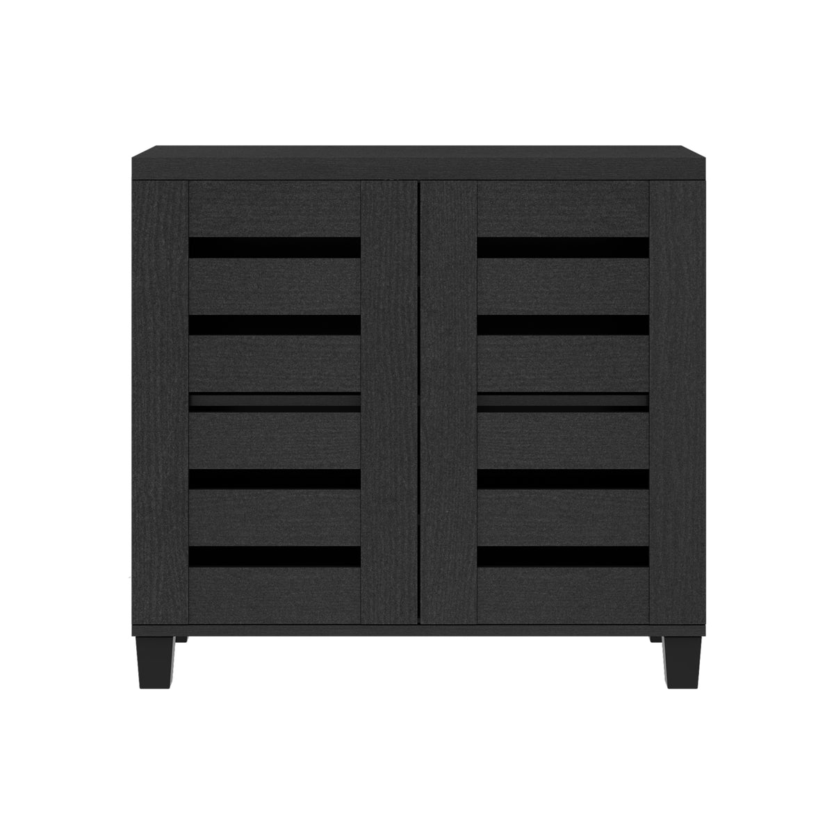 GALANO Shoe Storage Cabinet with Slatted Doors, 12-Pair Capacity