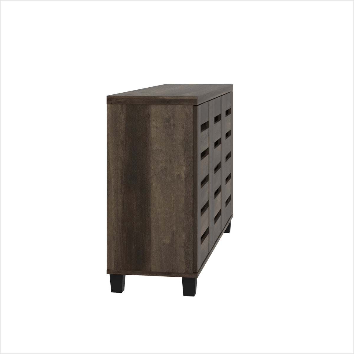 GALANO 16-Pair Shoe Storage Cabinet with 3 Slatted Doors