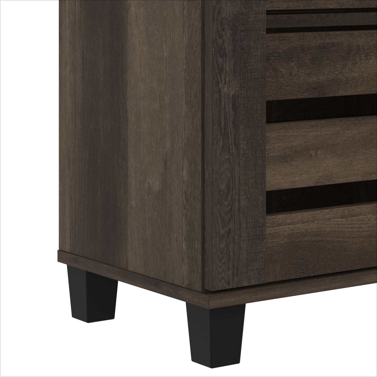 GALANO 16-Pair Shoe Storage Cabinet with 3 Slatted Doors