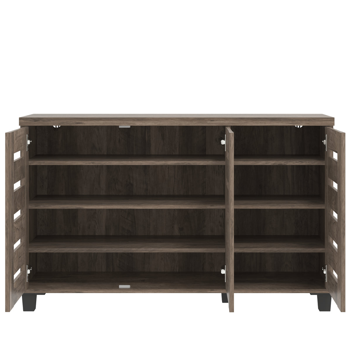 GALANO 16-Pair Shoe Storage Cabinet with 3 Slatted Doors
