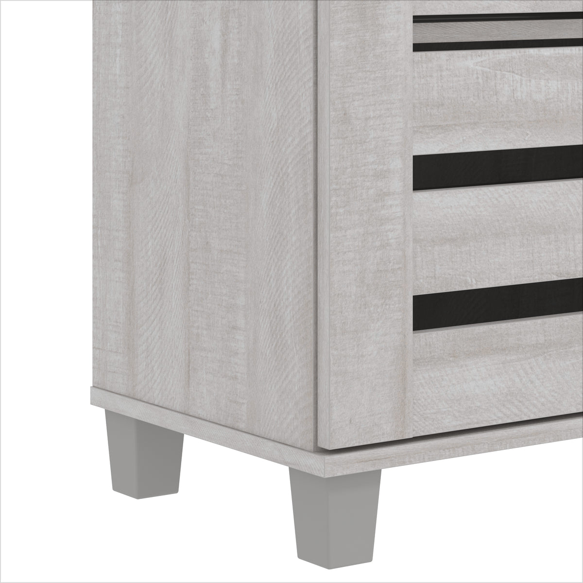 GALANO 16-Pair Shoe Storage Cabinet with 3 Slatted Doors