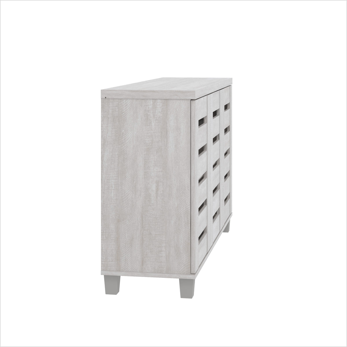 GALANO 16-Pair Shoe Storage Cabinet with 3 Slatted Doors
