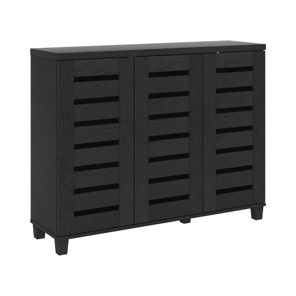 GALANO Shoe Storage Cabinet with 3 Slatted Doors, Up to 20 Pairs, 1pc