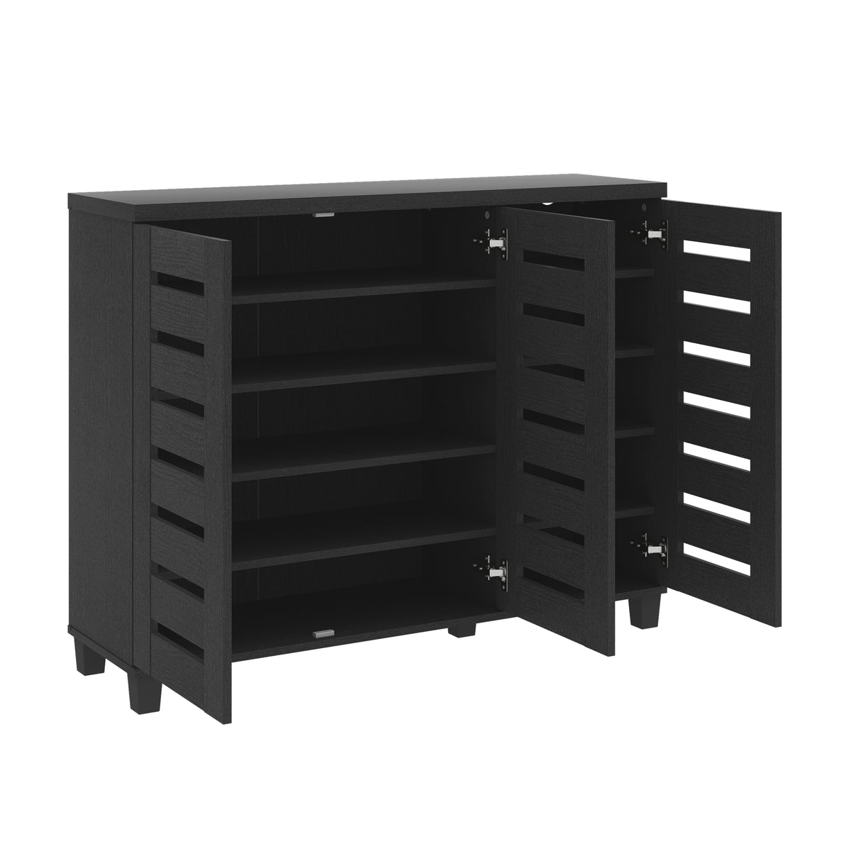 GALANO Shoe Storage Cabinet with 3 Slatted Doors, Up to 20 Pairs, 1pc